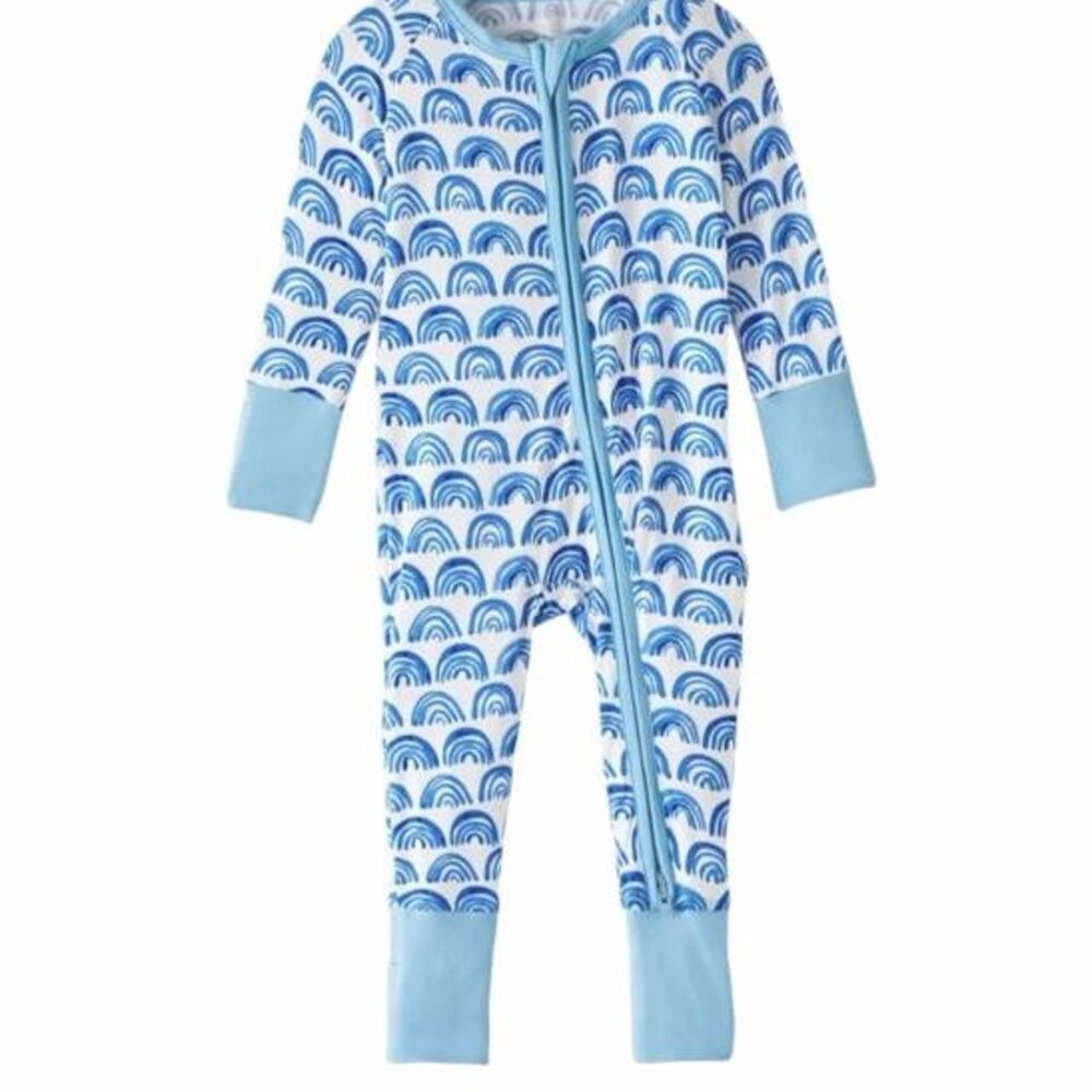 Little Sleepies Blue Rainbows Zippy